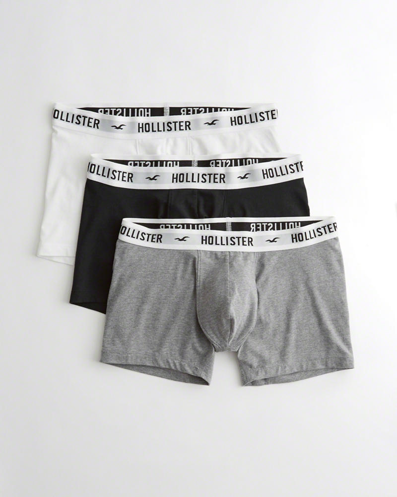 Ropa Interior Hollister Hombre Blancas Negras Gris Classic Trunk 3